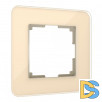 Рамка из стекла на 1 пост Elite айвори W0012443