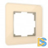 Рамка из стекла на 1 пост Elite айвори W0012443