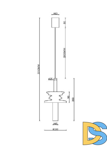 Подвесной светильник Maytoni Sound Wave MOD255PL-01B4