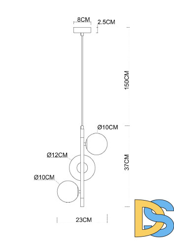 Подвесной светильник Arte Lamp Gemini A2243SP-3BK