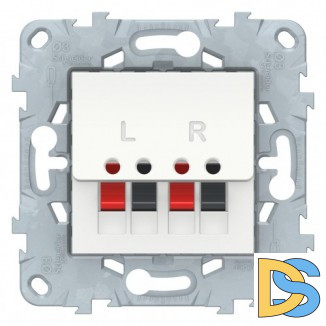 Розетка аудио для колонок 1-ая, Белый, серия Unica New, Schneider Electric