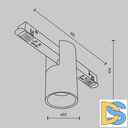 Трековый магнитный светильник Maytoni Alfa TR122-4-7W-DS-BS