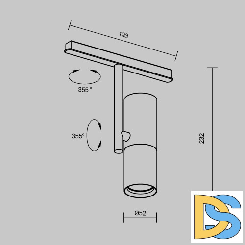 Трековый магнитный светильник Maytoni Elti TR005-2-12W3K-BBS
