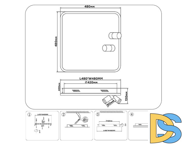 Потолочная люстра Ambrella Light Comfort LineTech FL5114