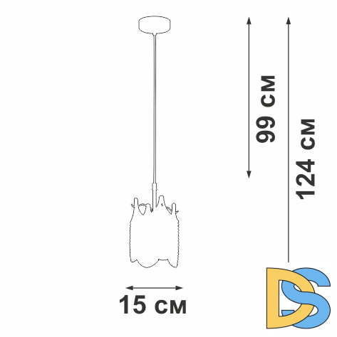 Подвесной светильник Vitaluce V5813-8/1S