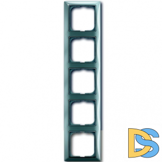 Рамка ABB Basic 55 5-постовая - бистро (голубой)