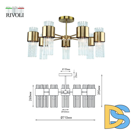 Люстра на штанге Rivoli Donna 3149-307 Б0055535