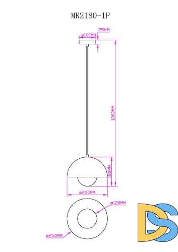 Подвесной светильник Myfar Dorothy MR2180-1P