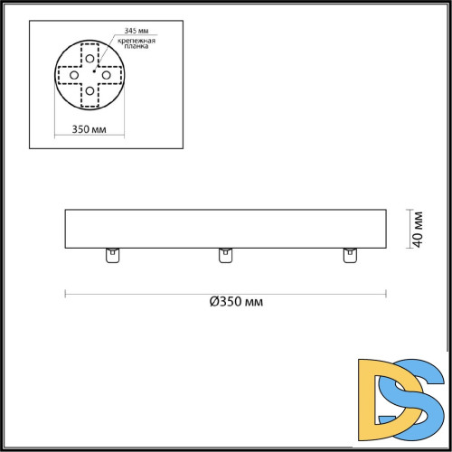 Основание для светильника Odeon Light Troni 5041/3R
