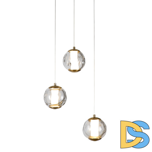 Подвесной светильник Delight Collection OD2437-3 gold/clear