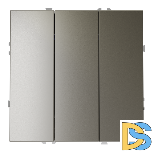 Выключатель встраиваемый VOLTUM S70 трехклавишный 10А, (шелк)