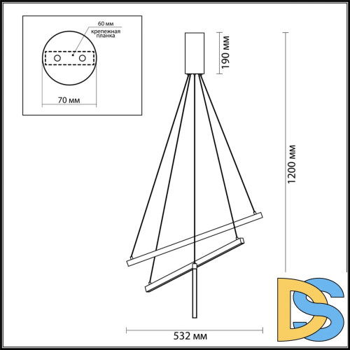 Подвесной светодиодный светильник Odeon Light Cometa 3860/39B