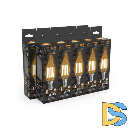 Лампа светодиодная Gauss Filament E14 13W 2700K 104801113