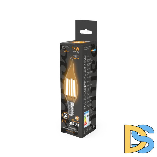 Лампа светодиодная Gauss Filament E14 13W 2700K 104801113