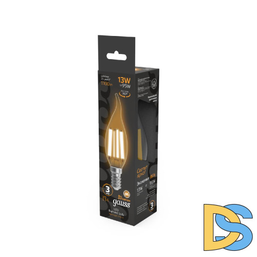 Лампа светодиодная Gauss Filament E14 13W 2700K 104801113