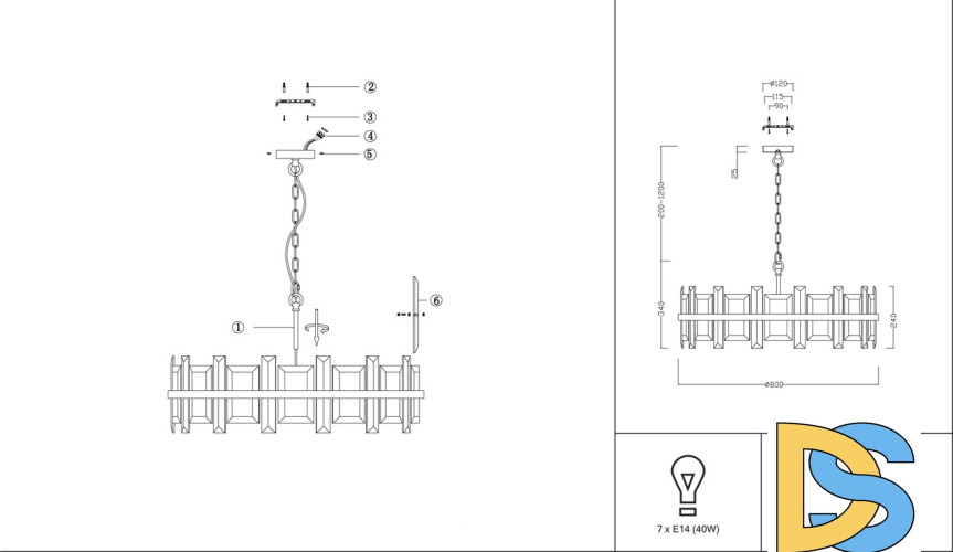 Подвесная люстра Maytoni Cerezo MOD201PL-07N