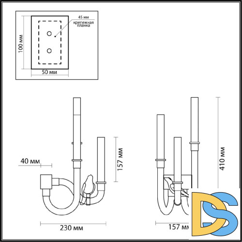 Бра Odeon Light Lark 5431/6WL