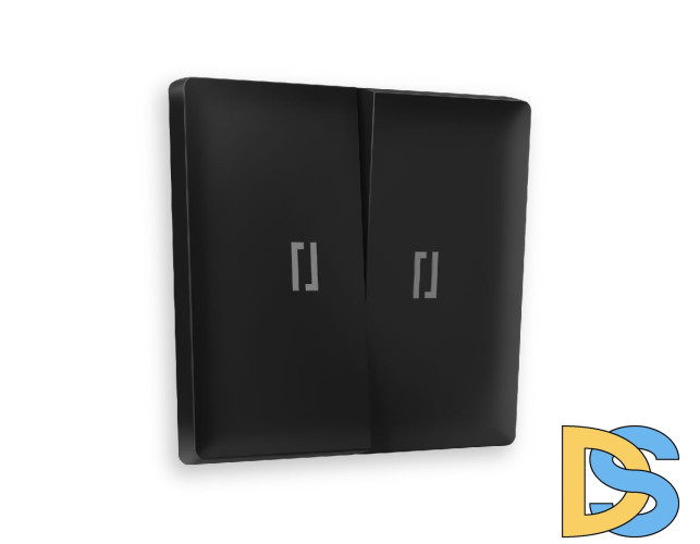 Лицевая панель для выключателя двухклавишного с подсветкой Ambrella Volt Alfa AP8040