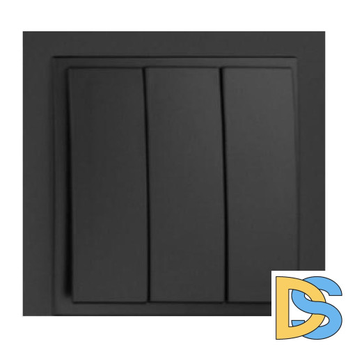 Выключатель трехклавишный Mono Electric Despina 10А 250В графит 102-202022-114