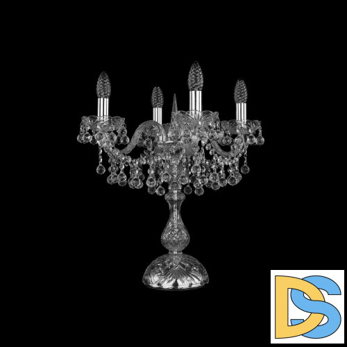 Настольная лампа Bohemia Ivele Crystal 1409L/4/141-47 Ni