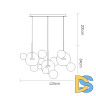 Подвесной светильник Delight Collection Bubbles 9214P/3L gold