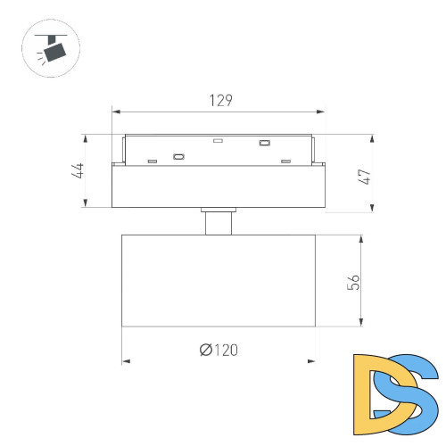 Трековый магнитный светильник Arlight MAG-ORIENT-RONDO-R120-15W Day4000 048354