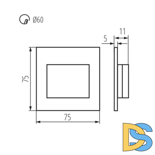 Подсветка для лестниц и ступеней Kanlux Erinus Led LL W-WW 33324
