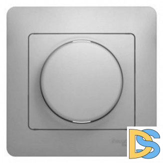 Диммер поворотный, 300Вт для ламп накаливания, Алюминий, серия Glossa, Schneider Electric