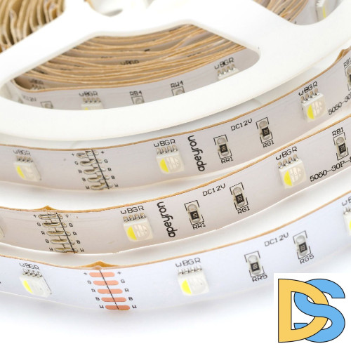 Светодиодная лента Apeyron 12В 7,2Вт/м smd5050 30д/м IP20 360Лм/м 5м RGBW 100BL