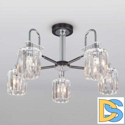 Люстра на штанге Eurosvet 70090/5 графит Smart a045141