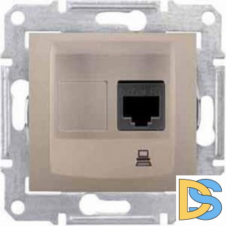 Розетка компьютерная 1-ая кат.5е, RJ-45 (интернет), Титан, серия Sedna, Schneider Electric