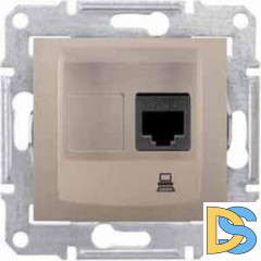 Розетка компьютерная 1-ая кат.5е, RJ-45 (интернет), Титан, серия Sedna, Schneider Electric