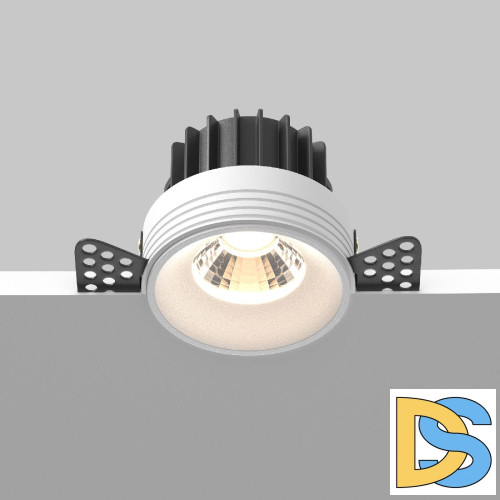 Встраиваемый светильник Maytoni Round DL058-12W3K-TRS-W