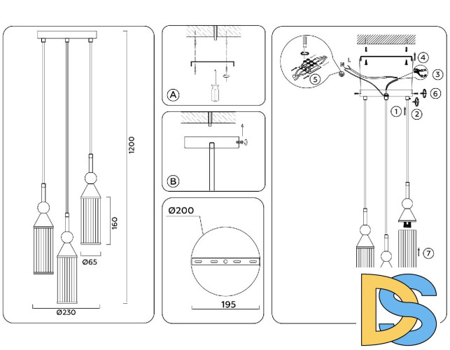Подвесной светильник Ambrella Light High Light Heigh Light LH55252