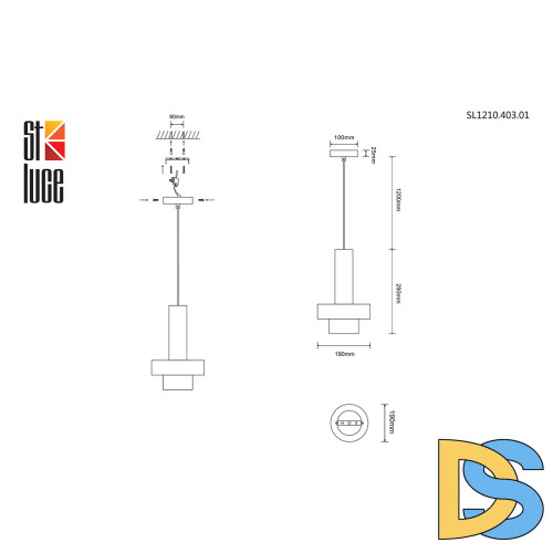 Подвесной светильник ST Luce Pietra SL1210.403.01
