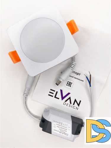 Встраиваемый светильник Elvan VLS-109SQ-7W-WW-Wh