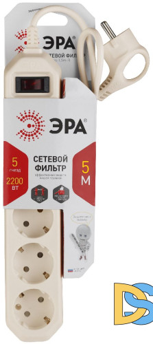 Сетевой фильтр Эра USF-5es-5m-I Б0019739