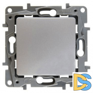 Переключатель Legrand Etika 1-кл проходной алюминий, 672405