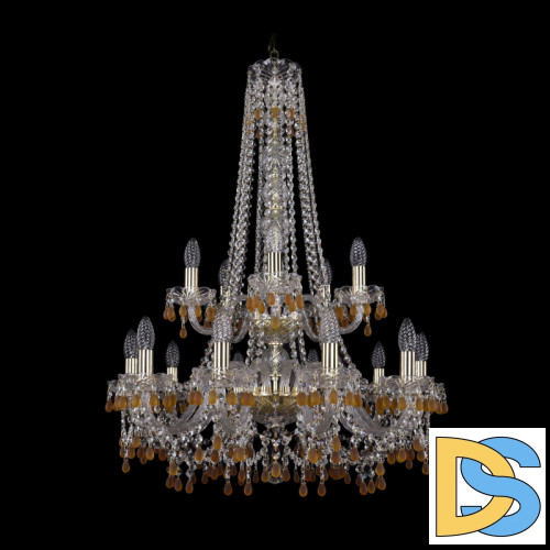 Подвесная люстра Bohemia Ivele Crystal 1410/10+5/240/h-91/2d G V1003