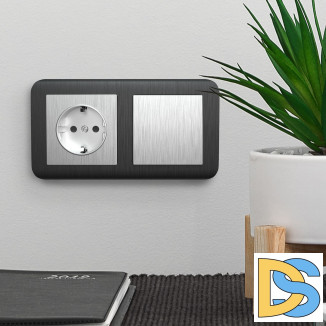 Рамка на 2 поста (графит) W0022104