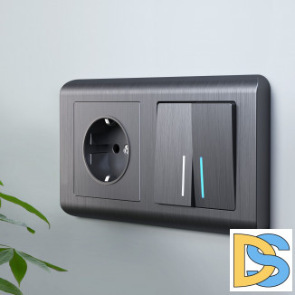 Рамка на 2 поста (графит) W0022104