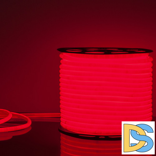 Светодиодный гибкий неон Elektrostandard 220V 9,6W 144Led 2835 IP67 круглый красный, 50 м 4690389134715
