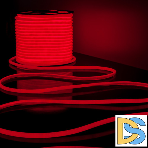 Светодиодный гибкий неон Elektrostandard 220V 9,6W 144Led 2835 IP67 круглый красный, 50 м 4690389134715