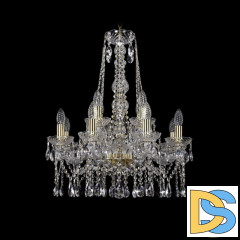 Подвесная люстра Bohemia Ivele Crystal 1413/8+4/200/h-66 G