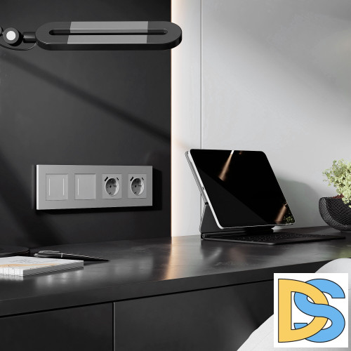 Рамка на 4 поста Werkel Slab (серебро матовый) W0042965