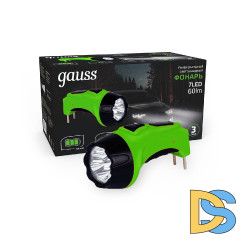 Ручной светодиодный фонарь Gauss аккумуляторный 155х85 60 лм GF105