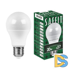 Лампа светодиодная Saffit SBA6020 шар E27 20W 2700K 55013