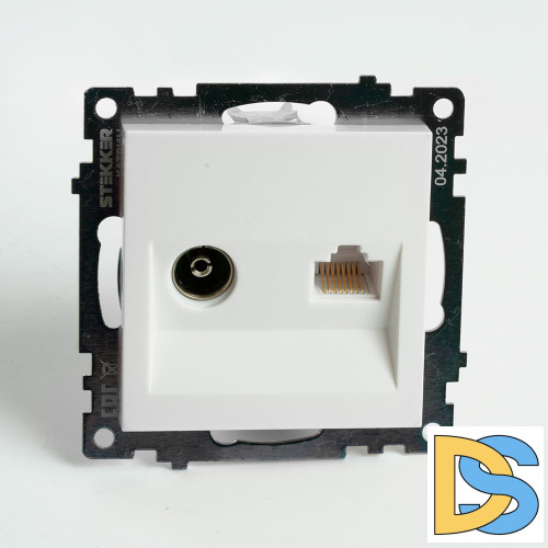 Розетка телевизионная 1-местная Stekker GLS00-7106-01 Катрин 49181