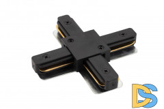 Коннектор Х-образный Denkirs DK Track Black TR1104-BK