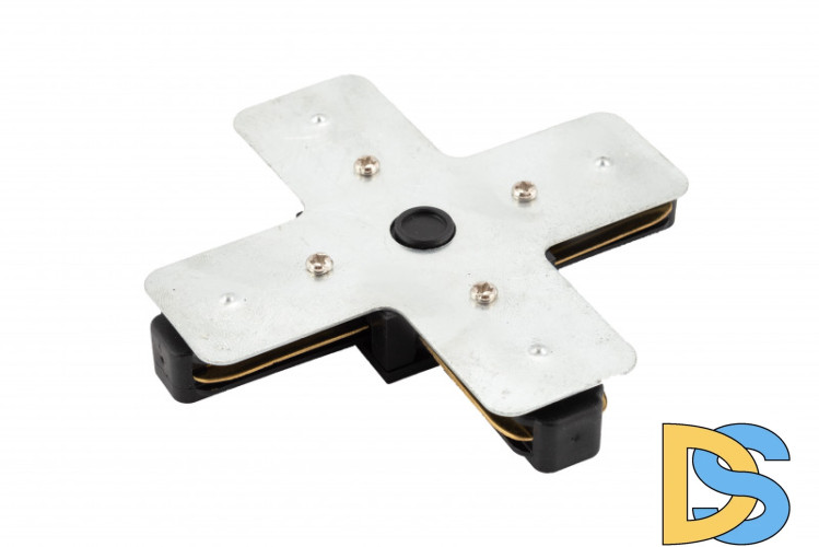 Коннектор Х-образный Denkirs DK Track Black TR1104-BK